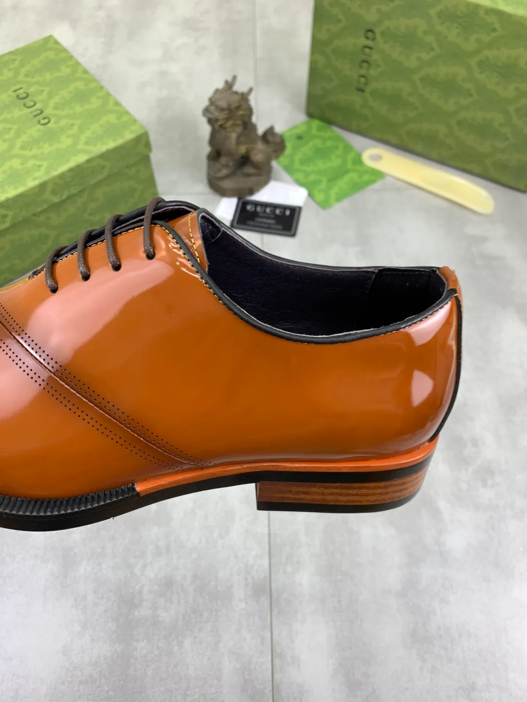 Men's Men's Shoes 💰P580 [New Style] 💰💎💎💎 [Gucci] GUCCI high-end men's formal business leather shoes, original order 1:1! Original imported high-end calfskin, original metal buckle, imported first-layer pigskin lining for feet, original high-end outsole, men's shoe size: 38-44